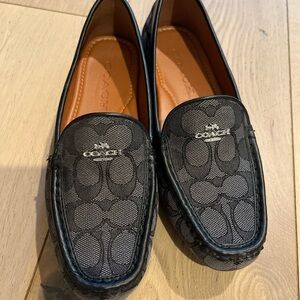 COACH Gable Black Signature Loafers